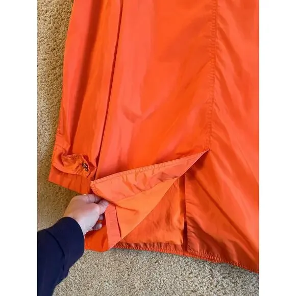 Lauren Ralph Lauren Fidajete Balmacaan Travel Trench Coat Womens Sz XL Orange - Picture 15 of 16